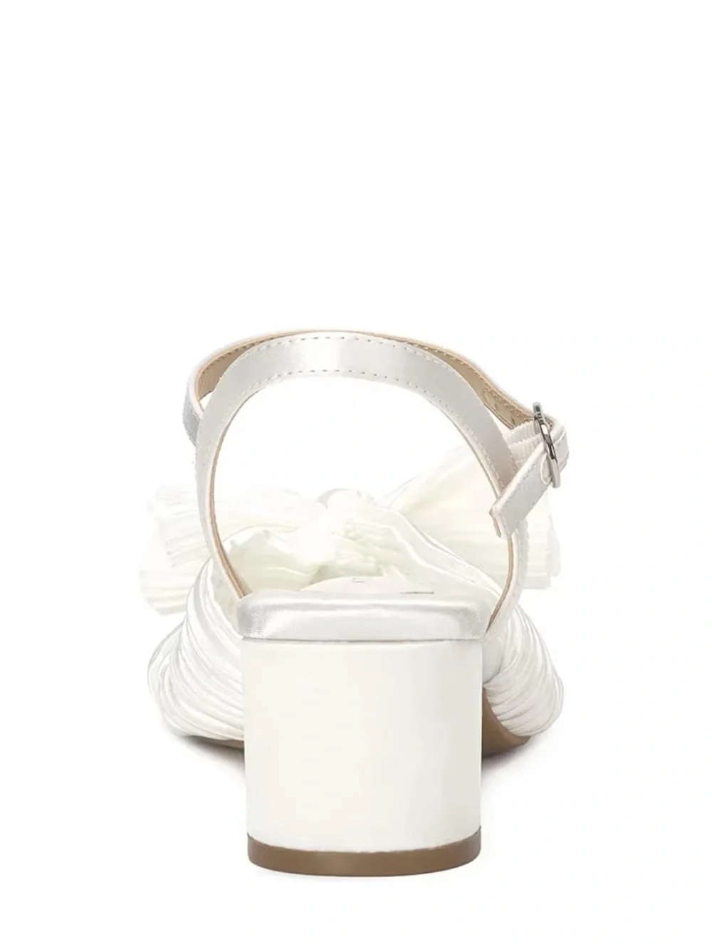 Kelly & Katie Mystee Sandal White Women's Block Heel Sandals with Floral Accent